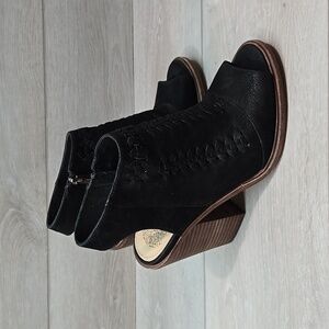 Vince Camuto Women Katri Ankle Leather Open Toe Heels Shoes Boots Sz 7M